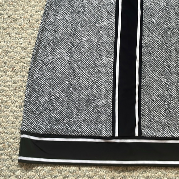 Michael Kors Shift Dress Womens S White Black Polka Dots Short Sleeve Back Zip - Picture 4 of 9